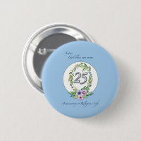 25th Anniversary of Catholic Nun Wreath and Silver