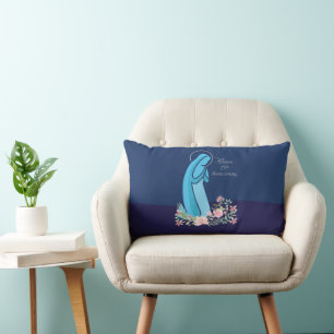 25th Anniversary of Religious Life Nun Pink Flower Lumbar Cushion