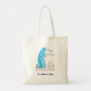 25th Anniversary of Religious Life Nun Pink Flower Tote Bag