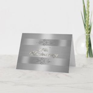25th anniversary party formal invitation silver