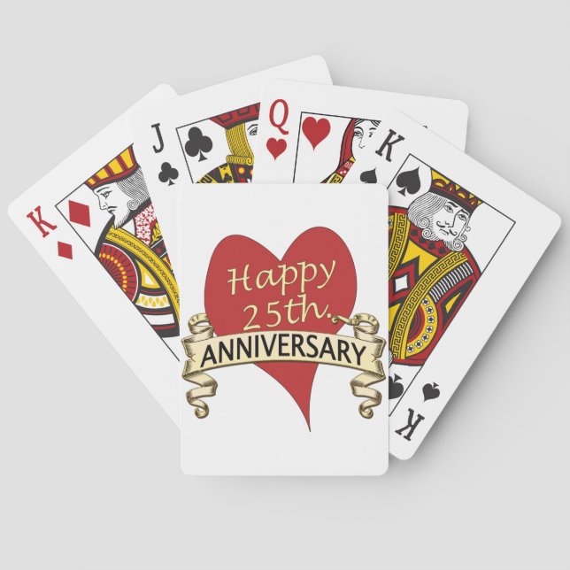 25th. Anniversary Playing Cards (Back)