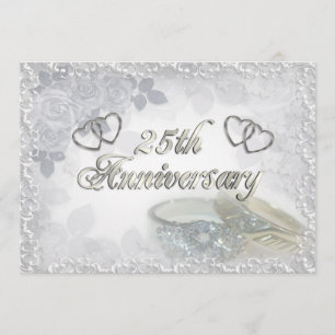 25th Anniversary rings Invitation