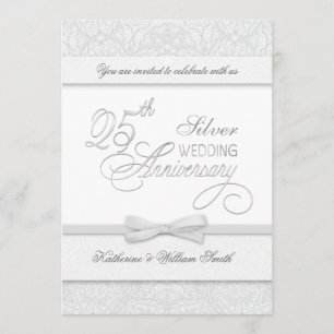 25th Anniversary Silver Anniversary Invitations