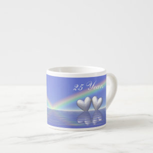 25th Anniversary Silver Hearts Espresso Cup