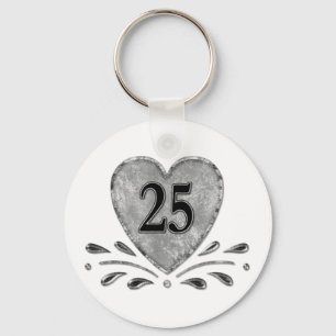 25th Anniversary - Silver Key Ring