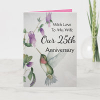 25th Anniversary To My Wife Pretty Hummingbird