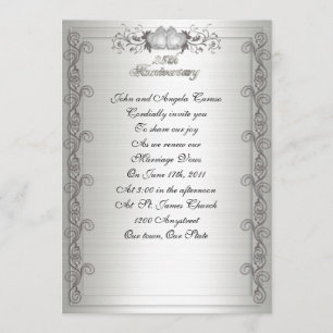 25th Anniversary vow renewal invitation