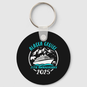 25th Anniversary Wedding Alaska Cruise 2025 Couple Key Ring