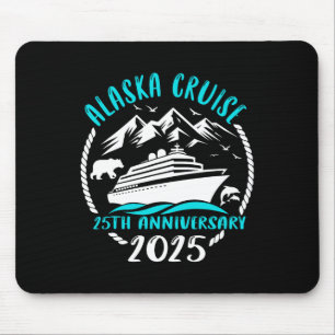 25th Anniversary Wedding Alaska Cruise 2025 Couple Mouse Pad