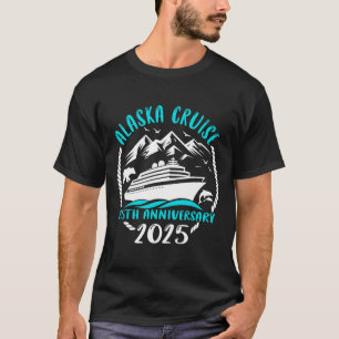 25th Anniversary Wedding Alaska Cruise 2025 Couple T-Shirt