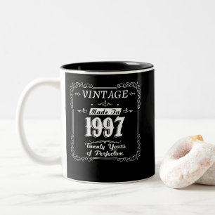 25th birthday 1997 Year of Perfection Gift Idea Two-Tone Coffee Mug