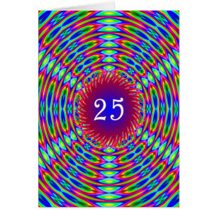 25th Birthday Abstract Trippy Swirls