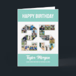 25th Birthday Anniversary Number 25 Photo Collage Card<br><div class="desc">Celebrate 25th birthday or wedding anniversary with this printable photo collage. Choose your favourite photos for display. Customise the name, text and date to fit your occasion. This will be a lovely keepsake with personalised message to look back on with family and friends. If you need any other number as...</div>