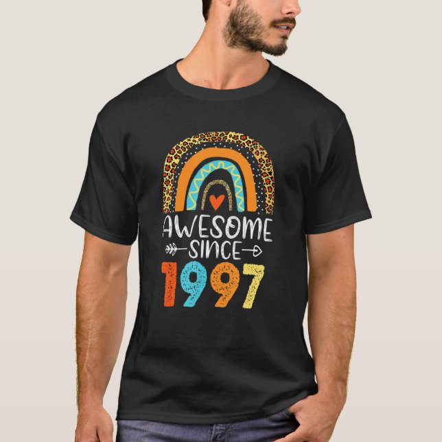 25th Birthday Awesome Since 1997 25 Years Old Arro T-Shirt (Front)