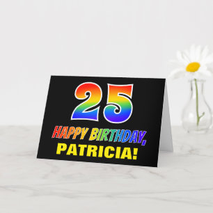 25th Birthday: Bold, Fun, Simple, Rainbow 25 Card