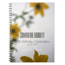 25th Birthday Celebration Floral Guest Book
