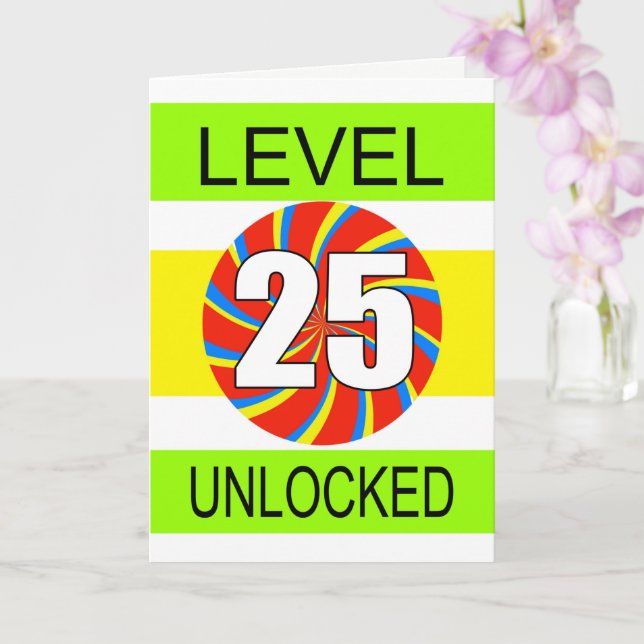 25th Birthday Computer Gamer Card (Orchid)