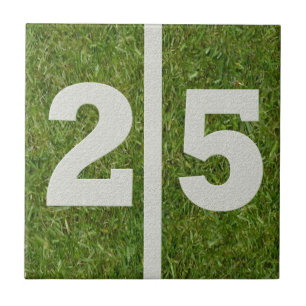 25th Birthday Football Customisable Tile