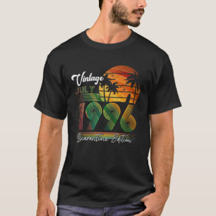 25Th Birthday Gift Vintage Retro July 1996 25 Year T-Shirt