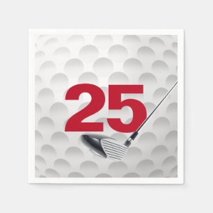 25th Birthday Golf Ball Napkin