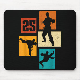 25th Birthday Karate Taekwondo 25 Years Old Man Mouse Pad
