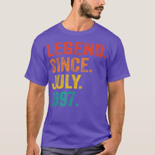25th Birthday Legend Since July 1997 25 Years Old T-Shirt