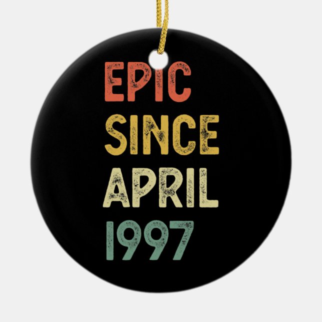 25th Birthday Men Women 25 Years Old Epic Since Ceramic Ornament (Front)