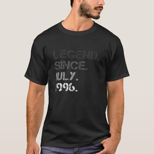 25Th Birthday Men Women 25 Years Old Legend Since T-Shirt (Front)