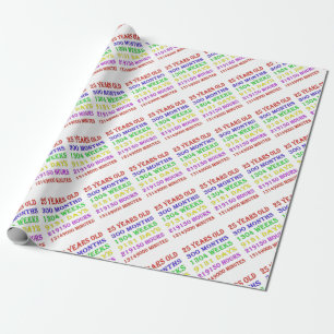 25th Birthday Milestones Wrapping Paper