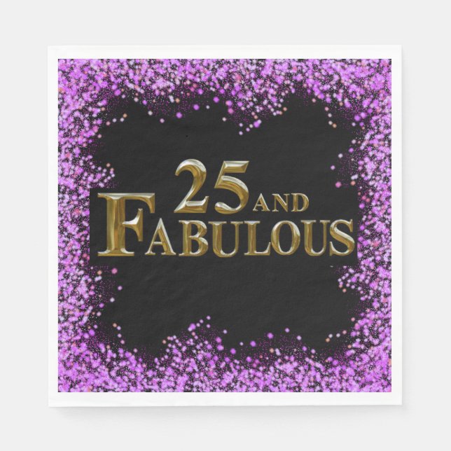25th Birthday  Napkin (Front)