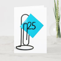 25th Birthday Note On a Paper Clip