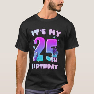 25th Birthday Party Butterflies Bug Lover 25 Year T-Shirt