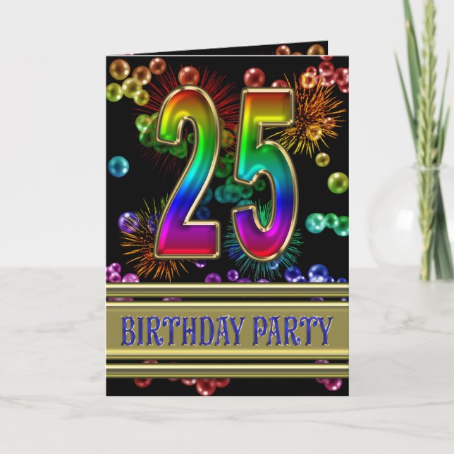 25th Birthday party Invitation (Front)