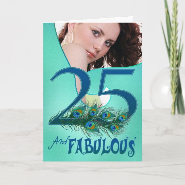 25th Birthday template Cards (Front)