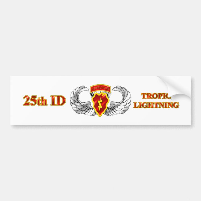 25th ID Airborne Tropic Lightning Bumper Sticker (Front)
