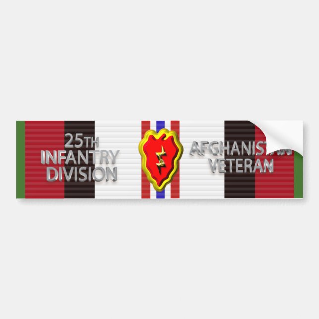 25th Infantry Division Afghanistan Veteran Bumper Sticker (Front)