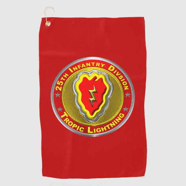 25th Infantry Division  Golf Towel (Front)