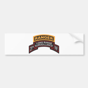 25th Infantry Division LRS Scroll, Ranger Tab Bumper Sticker