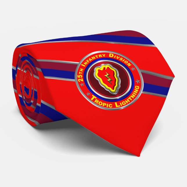25th Infantry Division “Tropic Lightning” Tie (Rolled)