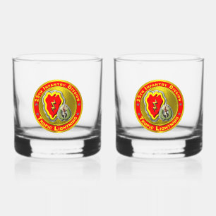 25th Infantry Division Whiskey Glass