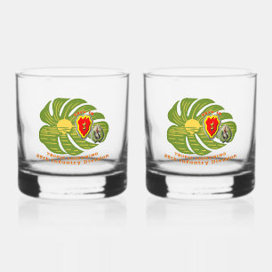 25th Infantry Division Whiskey Glass