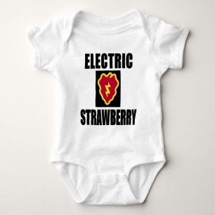 25TH INFANTRY ELECTRIC STRAWBERRY BABY BODYSUIT