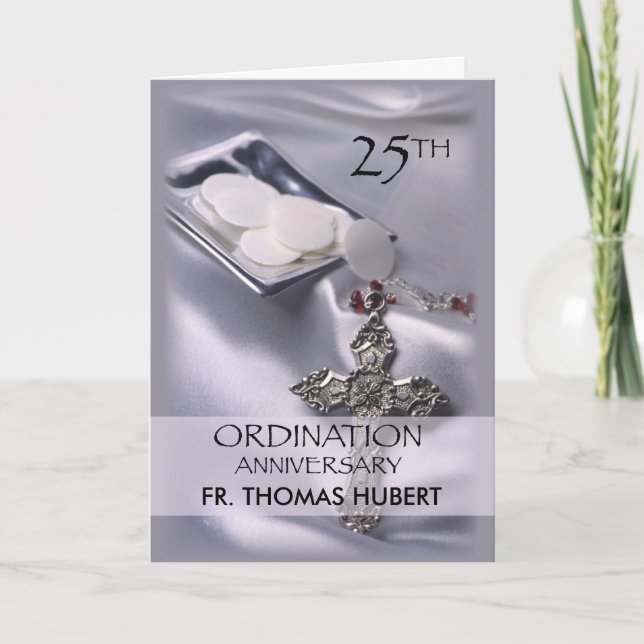 25th Ordination Anniversary Invitation Cross Host (Front)