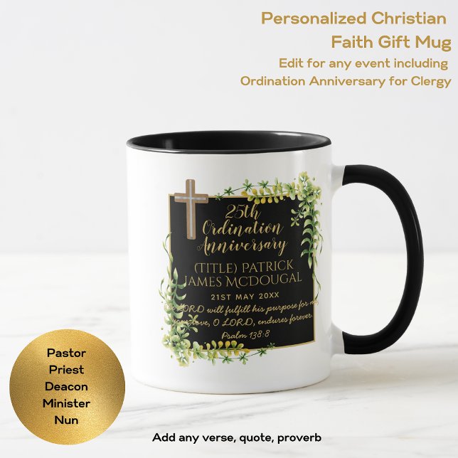 25th Ordination Anniversary Priest Gift Customised Mug (Creator Uploaded)