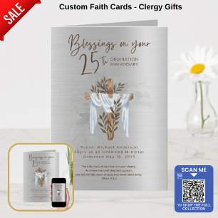 25th ORDINATION ANNIVERSARY Priest Pastor Minister Card