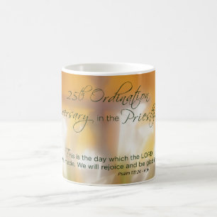 25th Ordination Anniversary Priesthood Lilies Coffee Mug