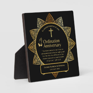 25th Pastor Priest Anniversary Gift Ordination ANY Plaque