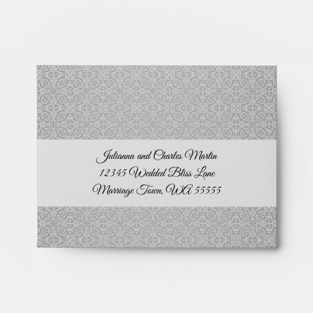 25th Silver Anniverary Party RSVP A2 Envelopes (Front)