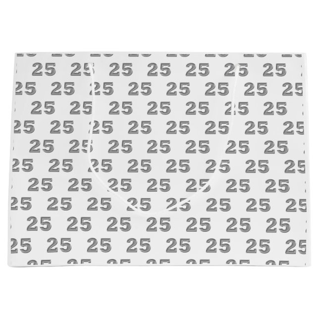 25th Silver Anniversary Birthday Gift Bags (Front)