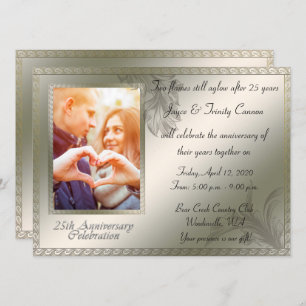 25th Silver Anniversary Celebration Invitation